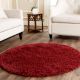Modern Maroon Geometric Bedroom Rug